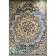 فرش 700 شانه قیطران طرح گلپری رنگ آبی