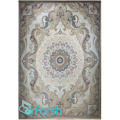 فرش 700 شانه قیطران طرح پریوش رنگ کرم