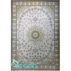 فرش 1200 شانه قیطران طرح الهه رنگ الماسی