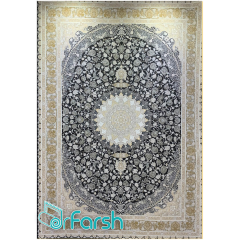 فرش 1200 شانه قیطران طرح مهناز رنگ نوک مدادی