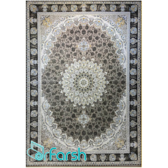 فرش 1200 شانه قیطران طرح الهه رنگ خاکستری