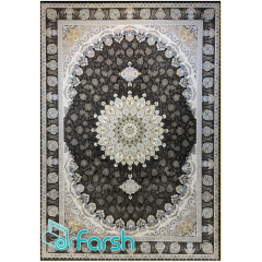 فرش 1200 شانه قیطران طرح الهه رنگ زغالی