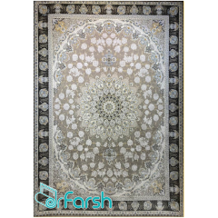 فرش 1200 شانه قیطران طرح الهه رنگ طوسی