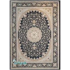 فرش 1500 شانه قیطران طرح سلطان رنگ سرمه ای