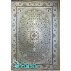 فرش 1500 شانه قیطران طرح سلطان رنگ فیلی