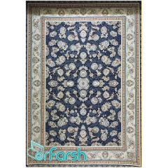 فرش 1500 شانه قیطران طرح ملیسا رنگ سرمه ای