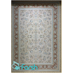 فرش 1500 شانه قیطران طرح ملیسا رنگ نسکافه ای