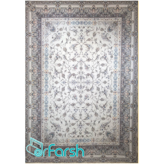 فرش 1500 شانه قیطران طرح شهرزاد رنگ کرم