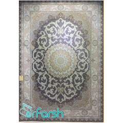 فرش 1500 شانه قیطران طرح مستانه رنگ ملانژ سوسنی