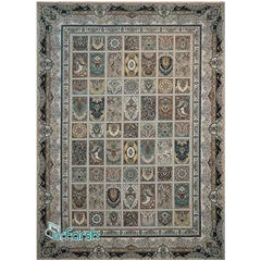 فرش 1500 شانه قیطران طرح مهرو رنگ فیلی