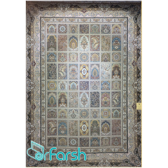 فرش 1500 شانه قیطران طرح مهرو رنگ نسکافه ای