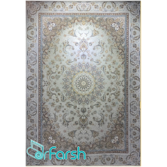 فرش 1500 شانه قیطران طرح بهناز رنگ کرم