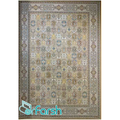 فرش 1200 شانه قیطران طرح گلاره رنگ نسکافه ای