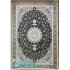 فرش 1200 شانه قیطران طرح نسترن رنگ زغالی