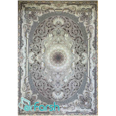 فرش 1500 شانه قیطران طرح زرین رنگ فیلی