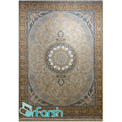 فرش 1200 شانه قیطران طرح سارا رنگ نسکافه ای