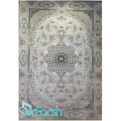 فرش 700 شانه قیطران طرح قاصدک رنگ کرم