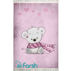 فرش کودک محتشم مدل 100284 رنگ صورتی