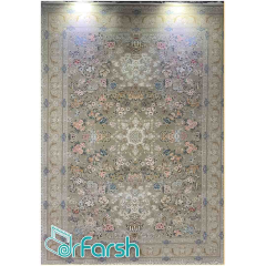 فرش 1200 شانه زرین سیلک مدل 1410 رنگ نسکافه ای