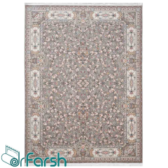 فرش 1200 شانه زرین سیلک مدل 1430 رنگ نقره ای