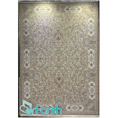 فرش 1200 شانه زرین سیلک مدل 1430 رنگ نسکافه ای