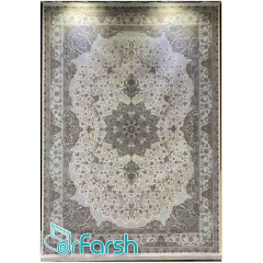 فرش 1200 شانه زرین سیلک مدل 1414 رنگ کرم
