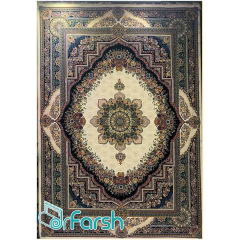 فرش 700 شانه نگین فیروزه مدل سحر رنگ کرم