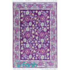 فرش مدرن محتشم مدل 100424 رنگ بنفش