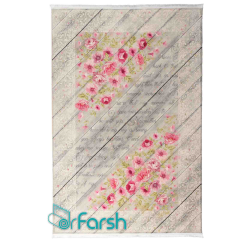 فرش مدرن محتشم مدل 100447 رنگ خاکستری