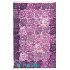 فرش چهل تکه محتشم مدل 100507 رنگ بنفش