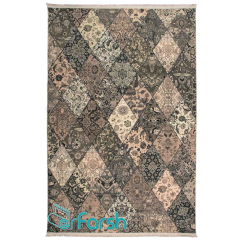 فرش چهل تکه محتشم مدل 100509 قهوه ای