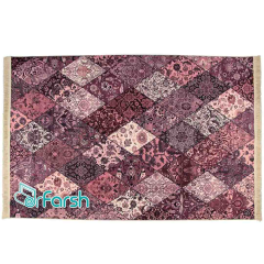 فرش چهل تکه محتشم مدل 100509 رنگ قرمز