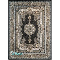 فرش 1500 شانه قیطران طرح السا رنگ طوسی