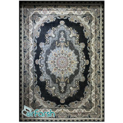 فرش 1500 شانه قیطران طرح پریچهر رنگ طوسی