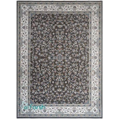 فرش 1500 شانه قیطران طرح دارینا رنگ طوسی