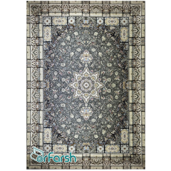 فرش 1500 شانه قیطران طرح سوفیا رنگ طوسی