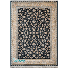 فرش 1200 شانه قیطران طرح آسا رنگ سرمه ای