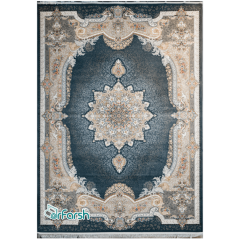 فرش 1200 شانه قیطران طرح سارینا رنگ آبی