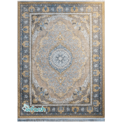 فرش 1200 شانه قیطران طرح غزال رنگ کرم