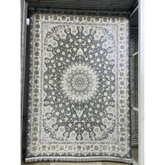 فرش 1200 شانه قیطران طرح دلکش رنگ تیتانیوم