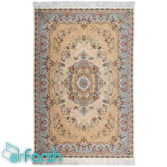 فرش اصیل محتشم مدل 100900 رنگ کرم