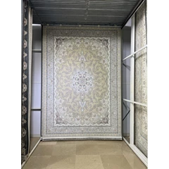 فرش 1200 شانه قیطران طرح پوران رنگ کرم