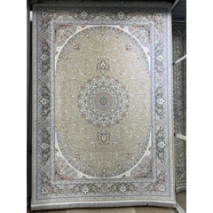 فرش 1200 شانه قیطران طرح غزاله رنگ کرم