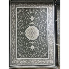 فرش 1200 شانه قیطران طرح غنچه رنگ تیتانیوم