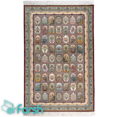 فرش اصیل محتشم مدل 100905 رنگ شرابی