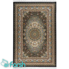 فرش اصیل محتشم مدل 100911 رنگ خاکستری